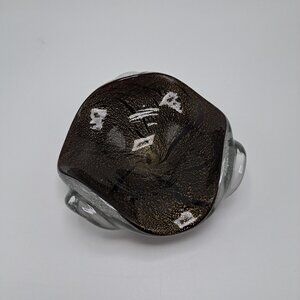 Murano Glass Ashtray Glass Gold Flake Bowl Elegant Handcrafted Art Piece